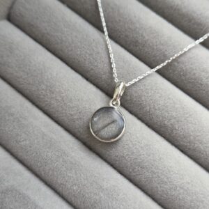 Small Circle Necklace (Ashes Or Hair )